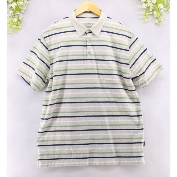Patagonia Other - Patagonia Men's Stripped Organic Cotton Polo Shirt Short Sleeve Sz L